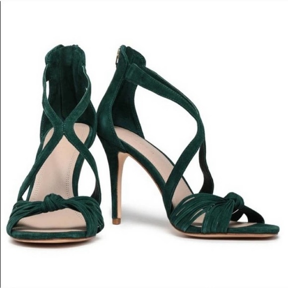 Sandro Elisa Vert Sapin Sandals - Picture 1 of 5